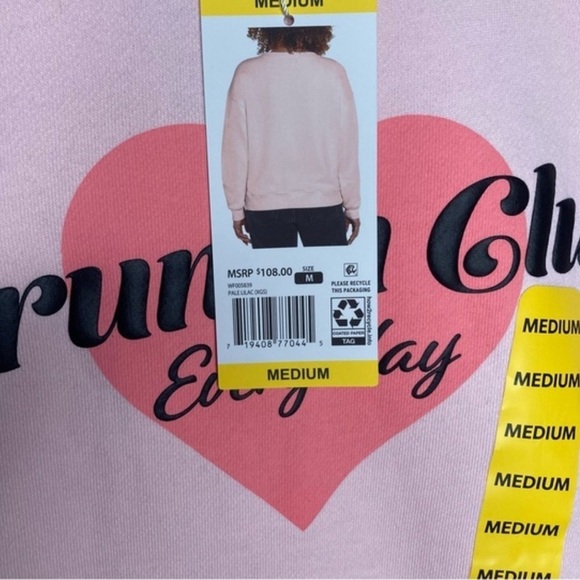 Wildfox “Brunch Club” Pink Oversized Crew Graphic Bubble Print Sweatshirt - Picture 6 of 8